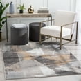 thumbnail image 1 of Well Woven Verity Abstract Area Rug, 3.92' x 5.25', Eclectic Geometric Pattern, Soft, Glam Pile, Distressed Design & Modern Color Palette, 1 of 8