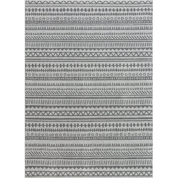 Well Woven Verona Easton Grey Modern Geometric 7'10" x 10'6" Area Rug