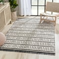 thumbnail image 1 of Well Woven Vihno Ivory Tribal Stripes Geometric Pattern Area Rug 8x10 (7'10" x 9'10"), 1 of 9