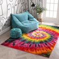 thumbnail image 1 of Well Woven Tie Dye Retro Rainbow Trippy Red Orange Yellow Green Modern 3'3" X 5' Area Rug, 1 of 6