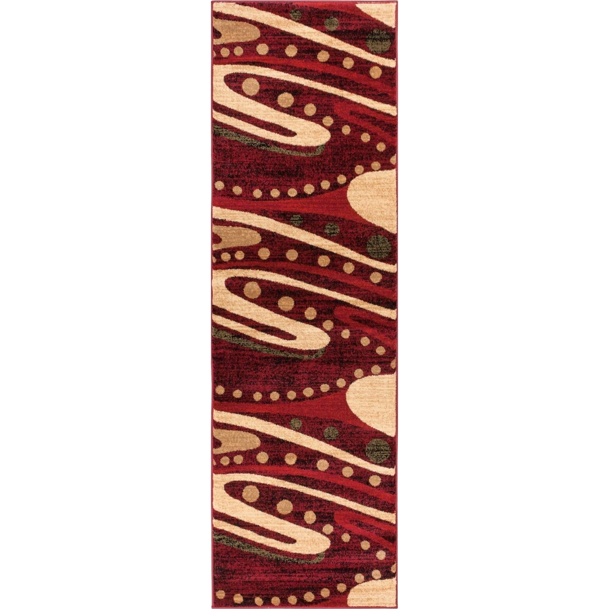 Well Woven Wallaby Avalon Modern Runner Rug, Red