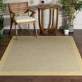 thumbnail image 1 of Well Woven Woden Bright Yellow Indoor/Outdoor Solid Color Border Area Rug (7'10" x 9'10"), 1 of 10