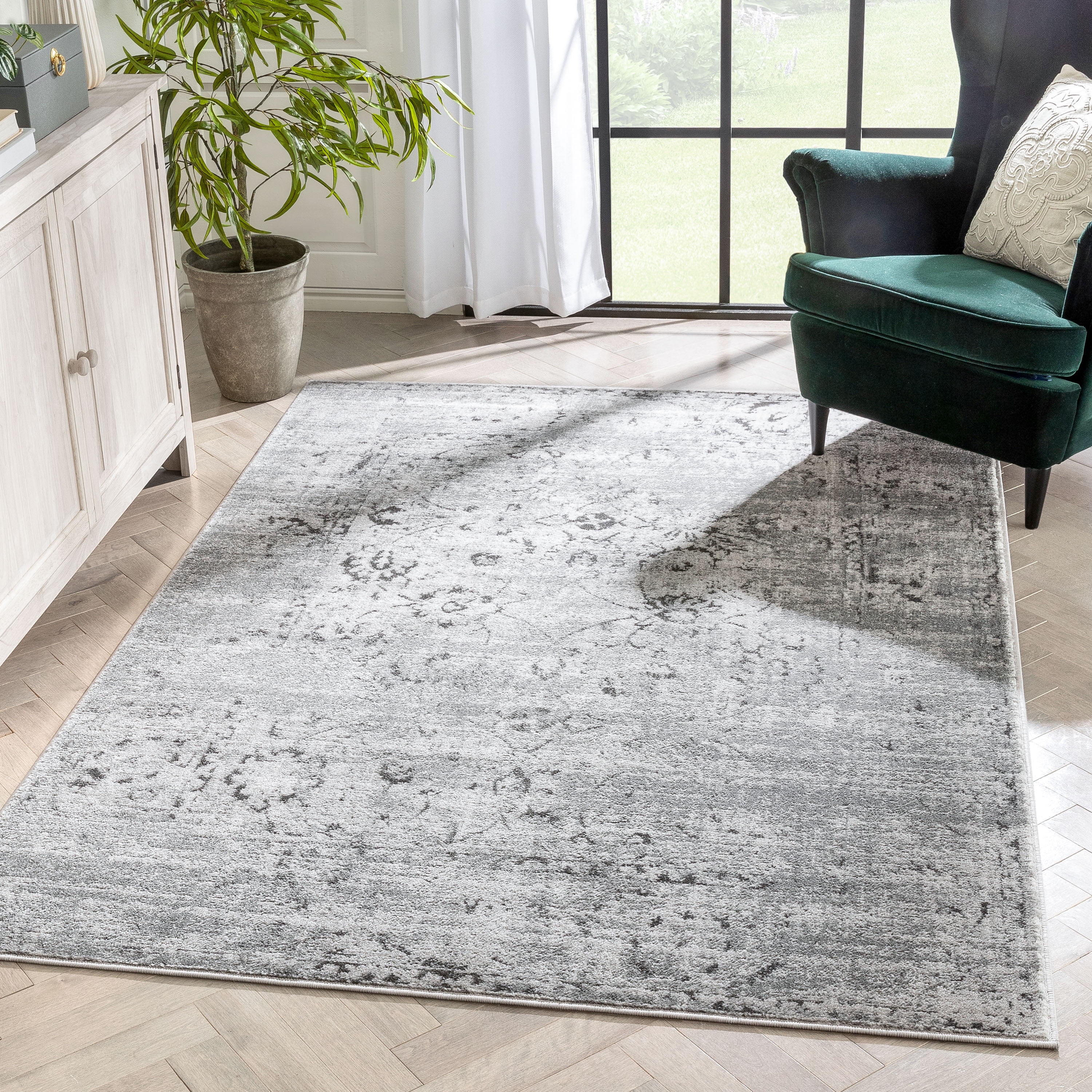 Well Woven Zazzle Thiva Vintage Oriental Grey 2'3" x 7'3" Runner Rug