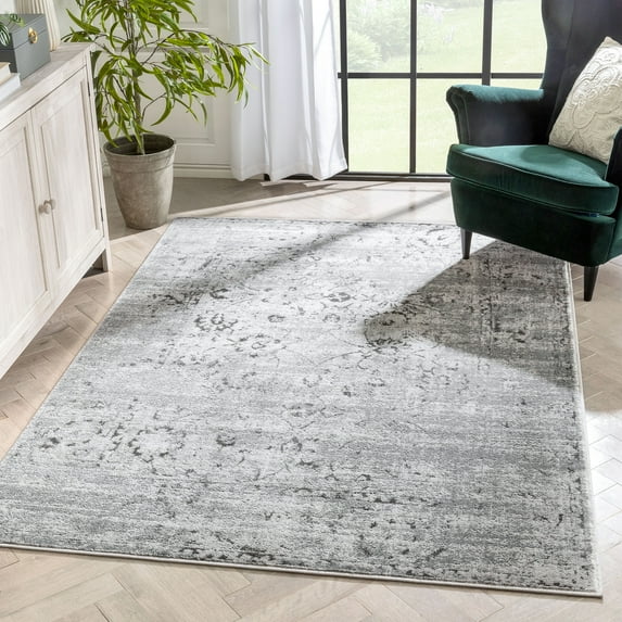 Well Woven Zazzle Thiva Vintage Oriental Grey 2'3" x 7'3" Runner Rug