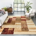 thumbnail image 1 of Well Woven Zumina Ivory Red Abstract Squares Geometric Pattern Area Rug 5x7 (5'3" x 7'3"), 1 of 7