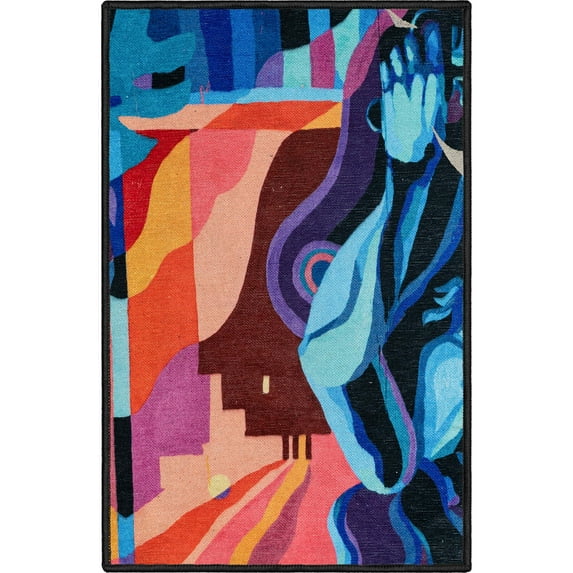 Well Woven x Misha Tyutyunik The Sunday Jungle Collection Aubade Modern Abstract Multi 2' x 3' Area Rug