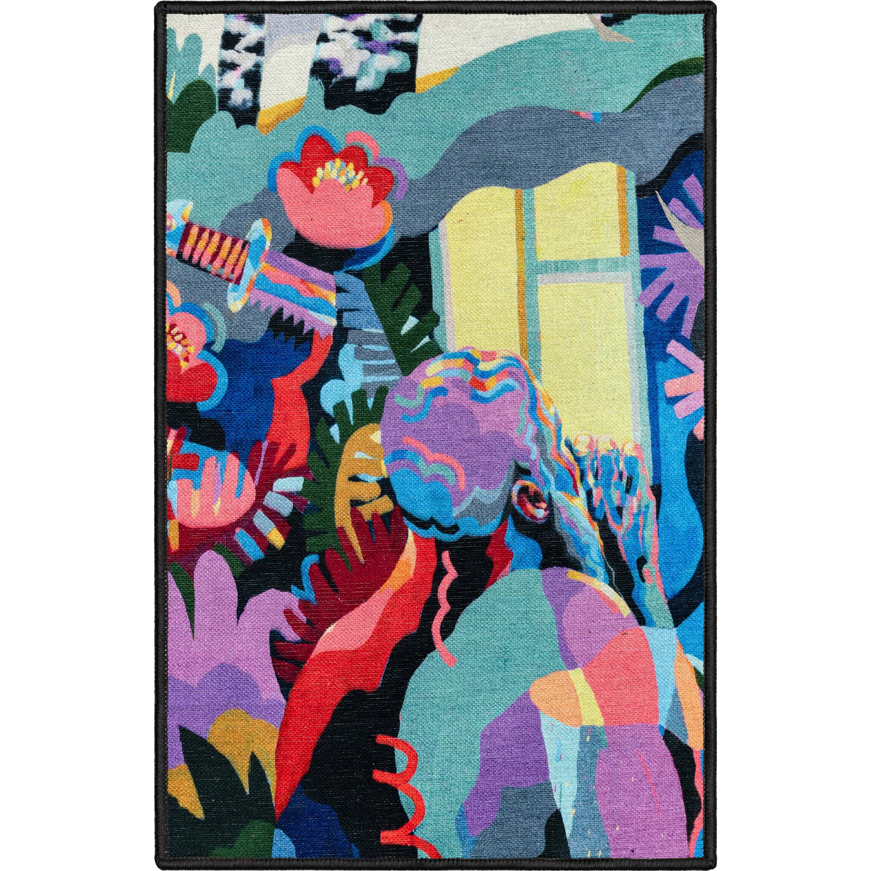 Well Woven x Misha Tyutyunik The Sunday Jungle Collection Home Modern Abstract Multi 2' x 3' Area Rug