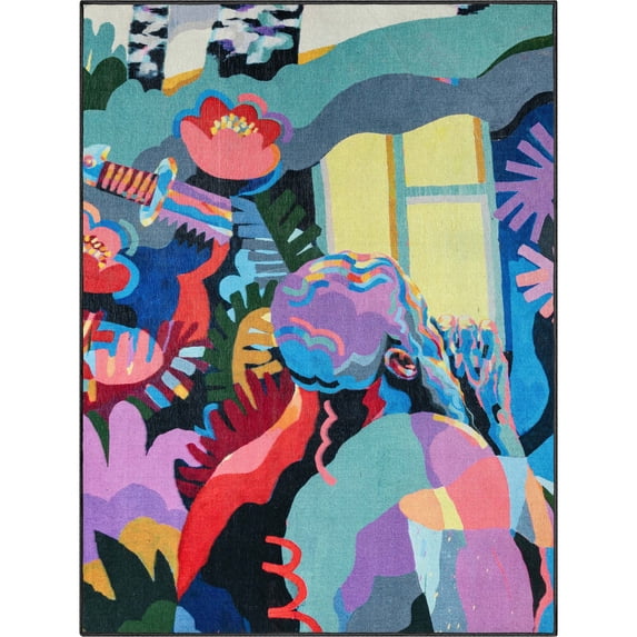 Well Woven x Misha Tyutyunik Sunday Jungle Home Multi 5'3" x 7'3" Area Rug