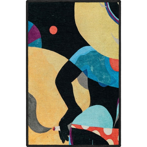 Well Woven x Misha Tyutyunik The Sunday Jungle Collection Life's a Beach Modern Abstract Multi 2' x 3' Area Rug