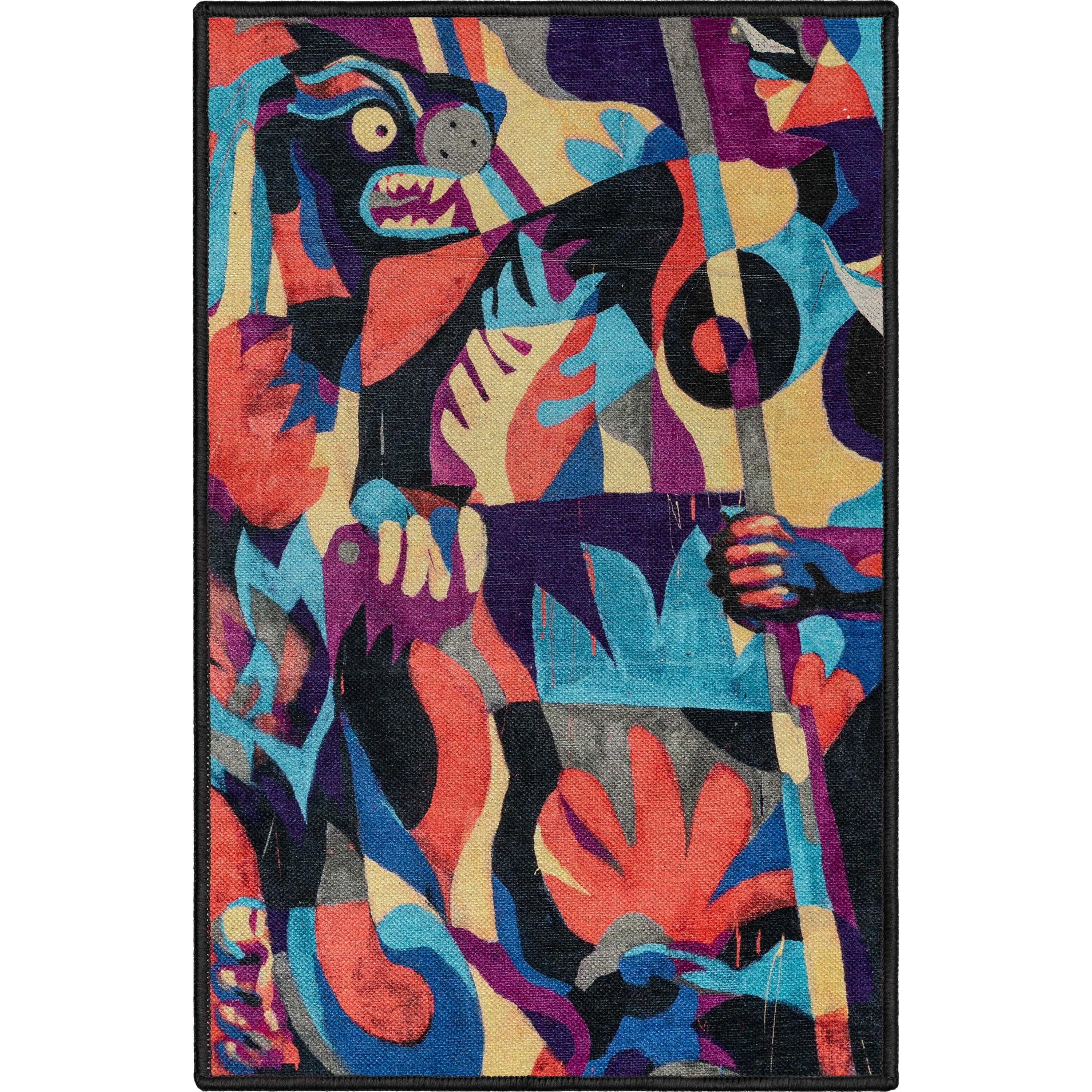 Well Woven x Misha Tyutyunik Sunday Jungle There Will Be Blood Multi 2' x 3' Area Rug