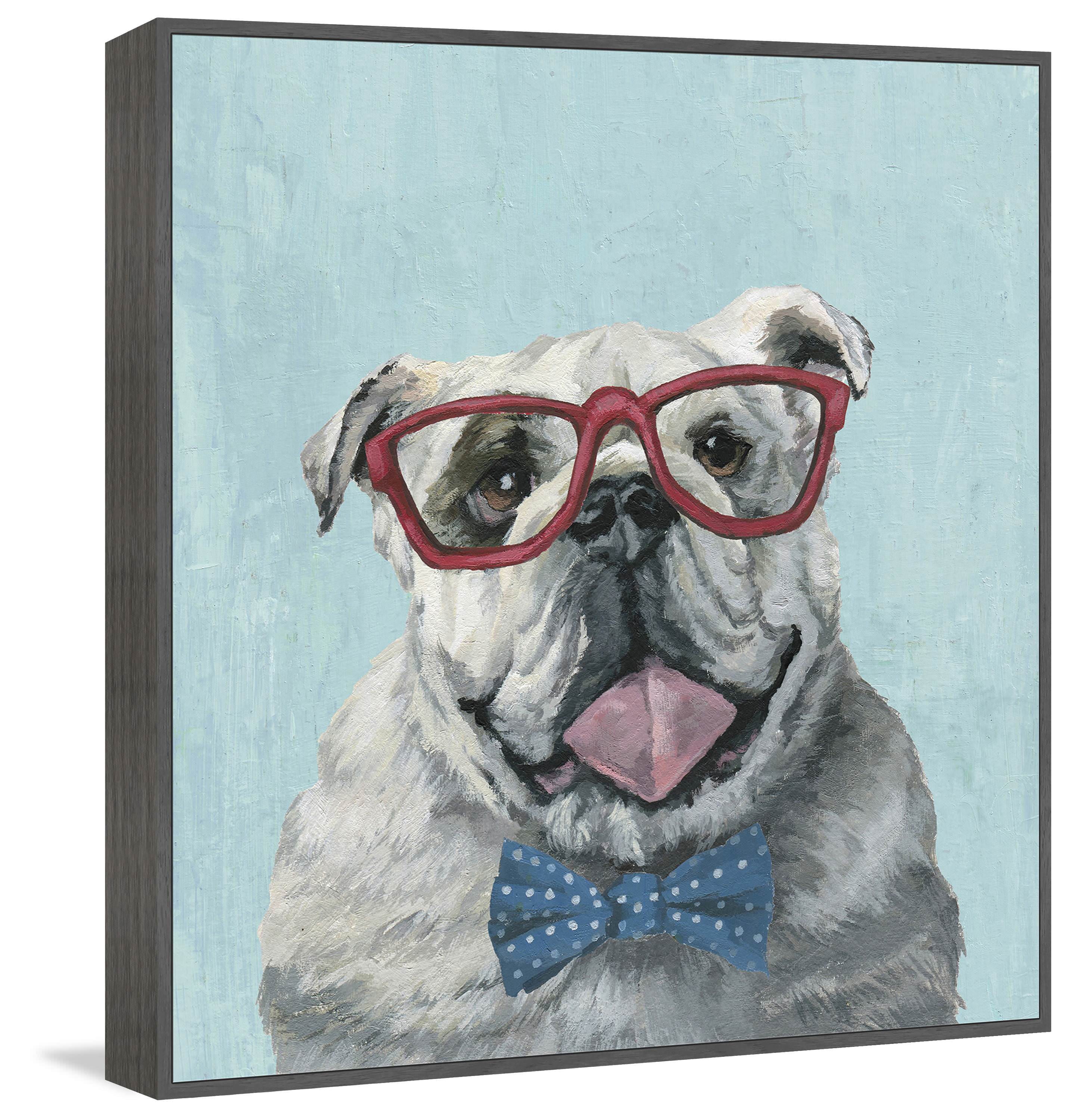"Well-behaved Look" Floater Framed Painting Print on Canvas