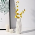 thumbnail image 1 of Well-designed Boho Vase, Assorted Size White Plastic Vase Shatterproof Flower Vase for Centerpieces Unbreakable Vase for Flower, Ceramic Look Plastic Flower Vase for Wedding Table Home Living Room, A, 1 of 7