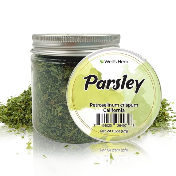 Well’s Oil Dried Herb Parsley | 100% Natural Parsley Herb | DIY Herbal Infusion Ingredient | Cosmetic Use Only | 0.3 oz (9 g)