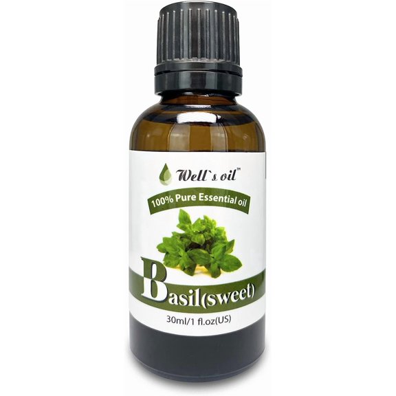 Well's Oil 100% Pure Essential Oil 1oz Basil (1PCE)