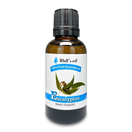 Well's Oil 100% Pure Essential Oil 1oz Eucalyptus (1PCE)