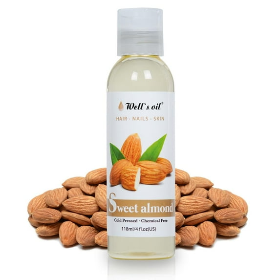 Well's Oil 100% Pure Natural Carrier Oil 4oz Sweet Almond (SMALL)