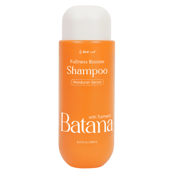 Wells Oil Batana Shampoo with Turmeric | 8.12 fl oz | Cleansing & Conditioning | With Batana Oil & Botanical Extracts | For Hair & Scalp | 240 ml