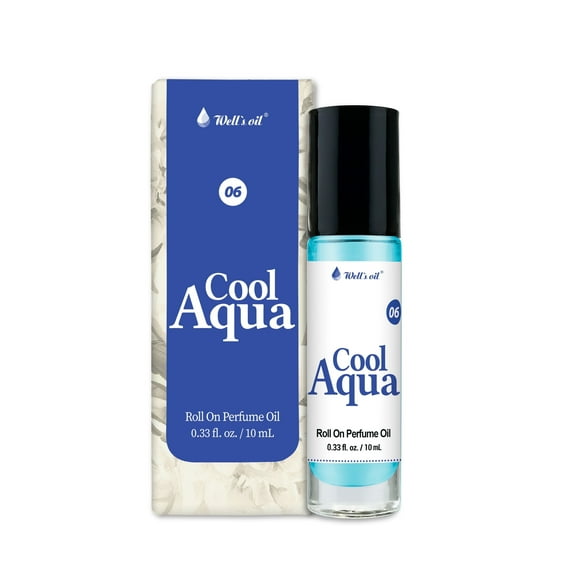 Well's Oil Perfume Roll-On Body Oil 10ml (Cool Aqua)