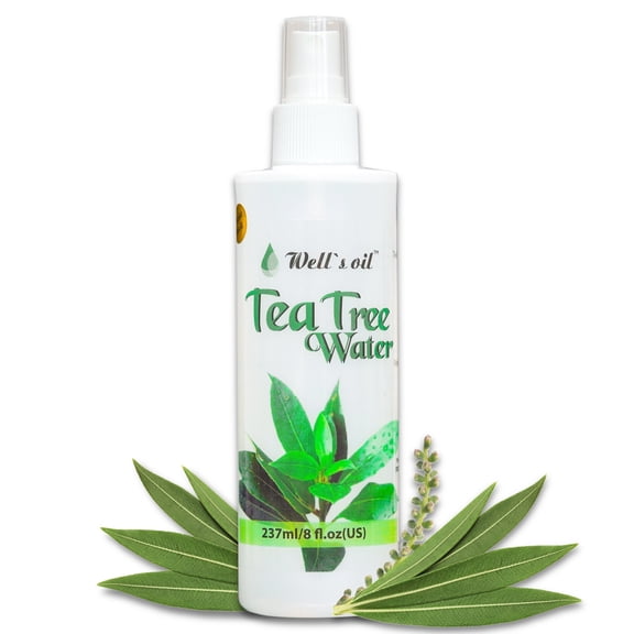 Wells Floral Water Mist Spray | Tea Tree | 8 fl oz | For Skin & Hair | Refreshing Mist