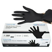 WellBefore Black Nitrile Disposable Gloves - XLarge 100 Ct. Disposable Powder-Free and Latex-Free