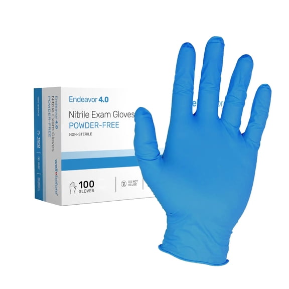 WellBefore Blue Nitrile Disposable Gloves - XSmall 100 Ct. - Powder & Latex-Free
