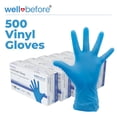 thumbnail image 1 of WellBefore Blue Vinyl Disposable Gloves - XLarge 500 Ct - Powder & Latex-Free Gloves, 1 of 9