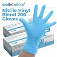thumbnail image 1 of WellBefore Blue Vinyl Nitrile Disposable Gloves - Medium 200 Ct. Powder-Free and Latex-Free Gloves, 1 of 9