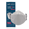 thumbnail image 1 of WellBefore KN95 Respirator Masks, Silver, Medium, 4-Ply, Adjustable, 10-Pack, Individually Wrapped, 1 of 6