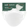 thumbnail image 1 of WellBefore Premium KN95 Disposable 4Ply Face Masks, Pack of 10, Small, White, Individually Wrapped, Adjustable Ear Loops, Aluminum nose pin, 3D-Style, 1 of 8