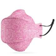 WellBefore Premium KN95 Disposable 4Ply Face Masks, Pack of 10, Medium, Maze Berry, Individually Wrapped, Adjustable Ear Loops, 3D-Style