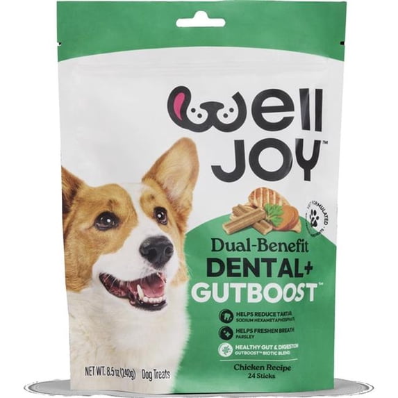 WellJoy WDTD24 8.5 oz Dental & Gut Boost Dog Treat