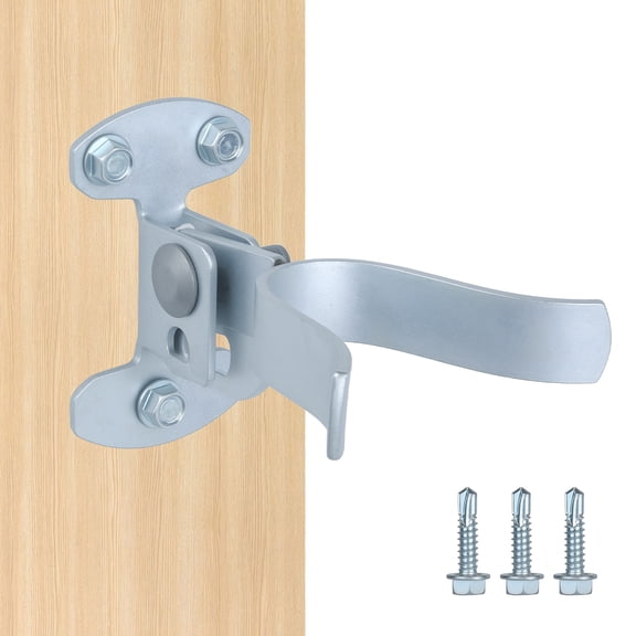 WellMade 1-3/8" 1Pack Flat Back Wall Mount Fork Gate Latch - Heavy Duty Galvanized Steel,Rustproof,for Wood or Metal Fence Farm Gates