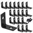thumbnail image 1 of WellMade 1 Inch 90-Degree Corner Brace, 20-Pack - Zinc-Plated Steel Black L Brackets for Wood Furniture, Shelves, Cabinets, 1 of 6