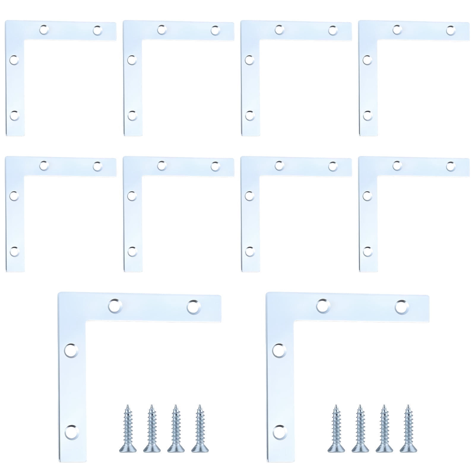 WellMade 3 x 3 in. Corner Brace, Zinc Plated Carbon Steel L-Bracket ...