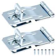 WellMade 3-1/2 in. Swivel Safety Hasp, Zinc Plated Steel Twist Knob Latch with Screws for Cabinet, Fence and Gate, 2 pack
