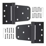 WellMade 3-1/2 in. Self-Closing Spring Gate Hinge, Heavy Duty Steel T-Hinge with Black Finish, for Fences & Sheds, 2 pack