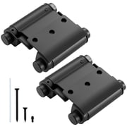 WellMade 3 in. Double Action Spring Hinge, Matte Black Finish Iron, Self-Closing for Swinging Saloon, Pub & Cafe Doors, 2 pack