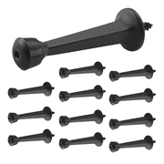 WellMade 3 in. Screw-in Wall Mount Door Stop, Heavy Duty Solid Door Stop, Matte Black, 12 pack