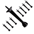 thumbnail image 1 of WellMade 3" Door Stopper, 8-Pack Heavy Duty Solid Rigid Door Stops, Matte Black, 1 of 6