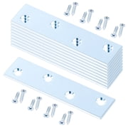 WellMade 3 in. Mending Plate, Zinc Plated Steel Flat Repair Plate with Screws for Furniture, Cabinet and Door Reinforcement, 10 pack