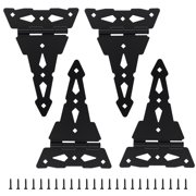 WellMade 4 Pack Heavy Duty Gate Hinges 8 in Decorative T Strap Hinge Wood Fence with Screws for Barn Doors, Storage Bins, and Tool Boxes