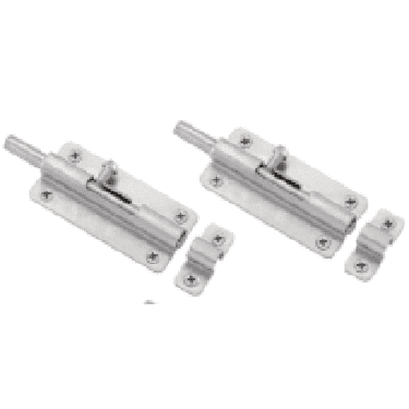 WellMade 2 Pack Slide Door Bolt Latch, 3 Inch Security Lock for Doors, Windows, Cabinets and Fences, Silver