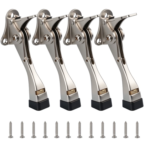 WellMade 4 Packs Door Stopper, Heavy Duty 4 Inches Kickdown Door Stop ...