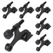 WellMade Hinge Pin Door Stopper, 6 Pack, Heavy Duty Zinc Alloy Door Stop with Cushioned Tip for Home or Office, Matte Black