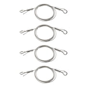 WellMade Adjustable Picture Hanging Cable, 2m 1.5mm Stainless Steel Wire Rope with Hooks, 44lbs Load Capacity, for Wall Art, Mirrors & Frames, 4 pack