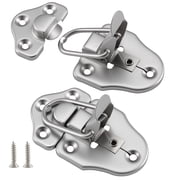 WellMade Heavy-Duty Toggle Hasp Latch, 2-3/4 x 1-1/2 in. Nickel Plated Steel, for Cabinet, Door & Chest, with Screws, 2 pack