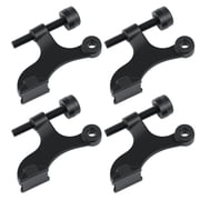 WellMade Hinge Pin Door Stopper, 4 Pack, Heavy Duty Zinc Alloy Door Stop with Cushioned Tip for Home or Office, Matte Black