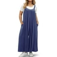 thumbnail image 1 of WellSize Plus Size Jumpsuits for Women Adjustable Straps Loose Overalls Long Rompers With Pockets, 1 of 7