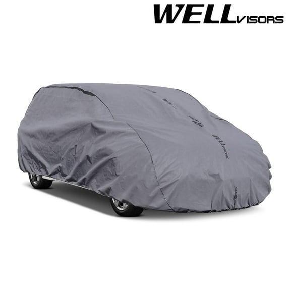WellVisors All Weather UV Proof Gray Car Cover for 2002-2007 Dodge Grand Caravan Minivan 3-6899061AVN