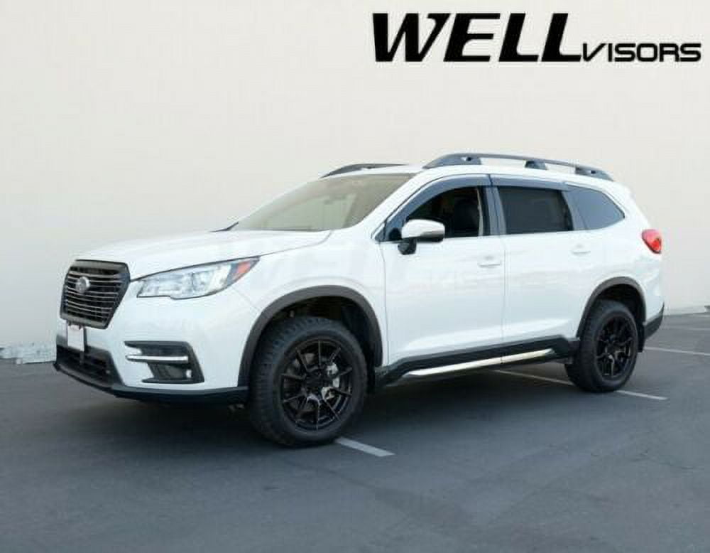 WellVisors Replacemnt For 19UP Subaru Ascent Smoke Tinted Chrome TRIM